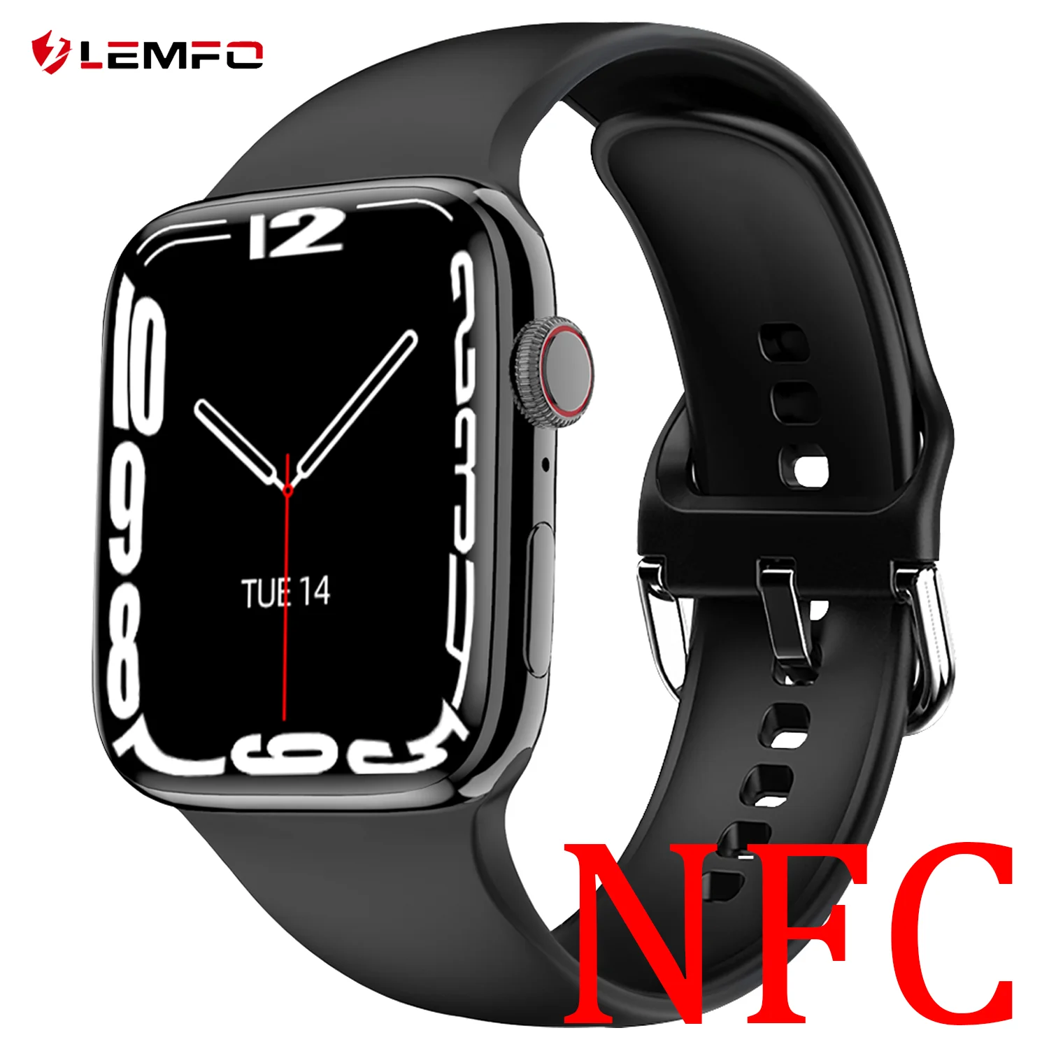 Smart Watch Men Women NFC Smartwatch 2022 Wireless Charging Bluetooth Call Custom Dial Health Monitor 380mAh 1.9" HD PK W27 Pro