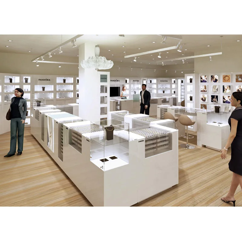 На заказ. Белый киоск для ювелирных изделий витрина розничная продажа мебель