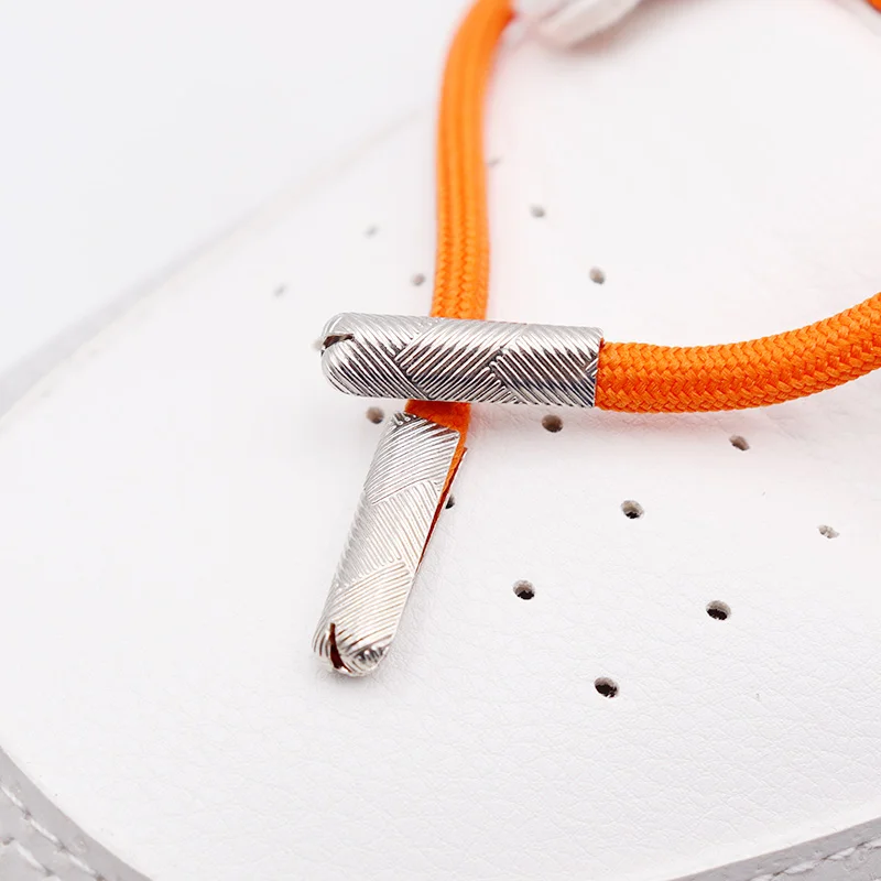 Weiou Lace Pretty Accessories 18.2*4MM Luxury Decorative Metal Aglets Sneaker Canvas Silver Twill Engraved Tips 100pcs Wholesale