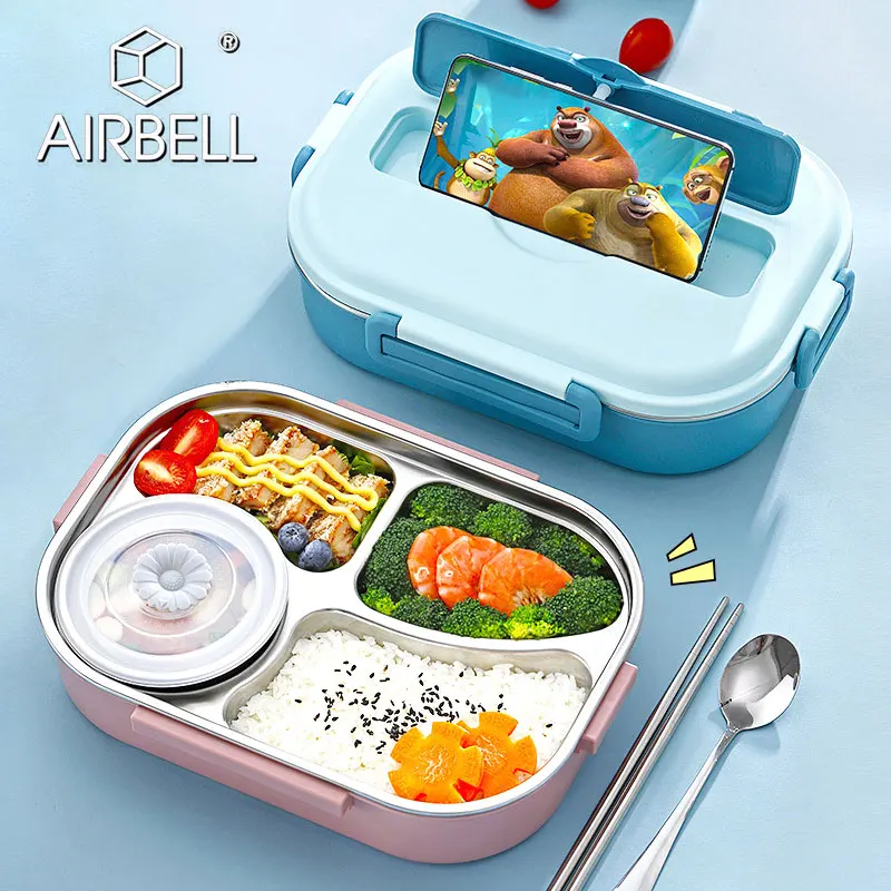 

Lunch Box 304 Stainless Steel Kids And Adults Bento Lunchbox Food Storage Containers Kawaii Portable Thermal Bag Picnic Cutlery