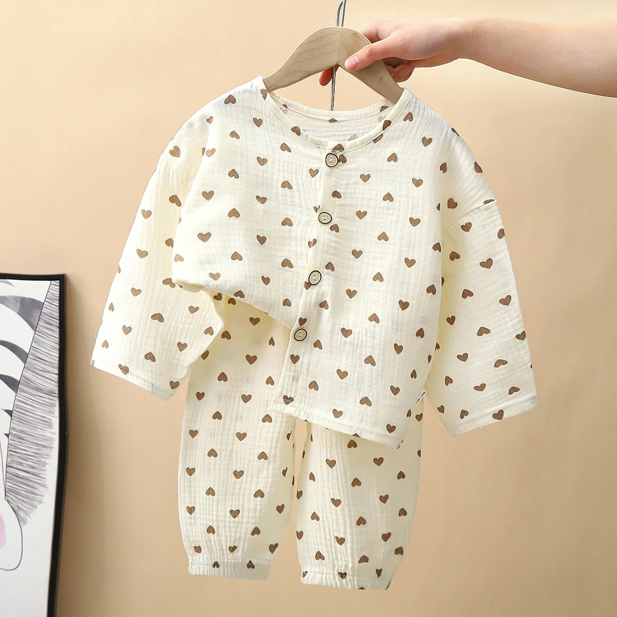 

0-11Y Kids Pajamas Sets Autumn Baby Boys Girls Long Sleeve Coat + Pants 2pcs Sleepwear Suits Print Cute Children Clothes Hw25