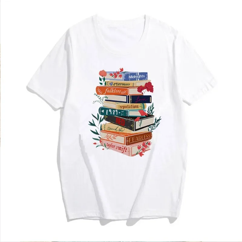 Хлопковая футболка для альбомов модная эстетичная любителей книги подарок