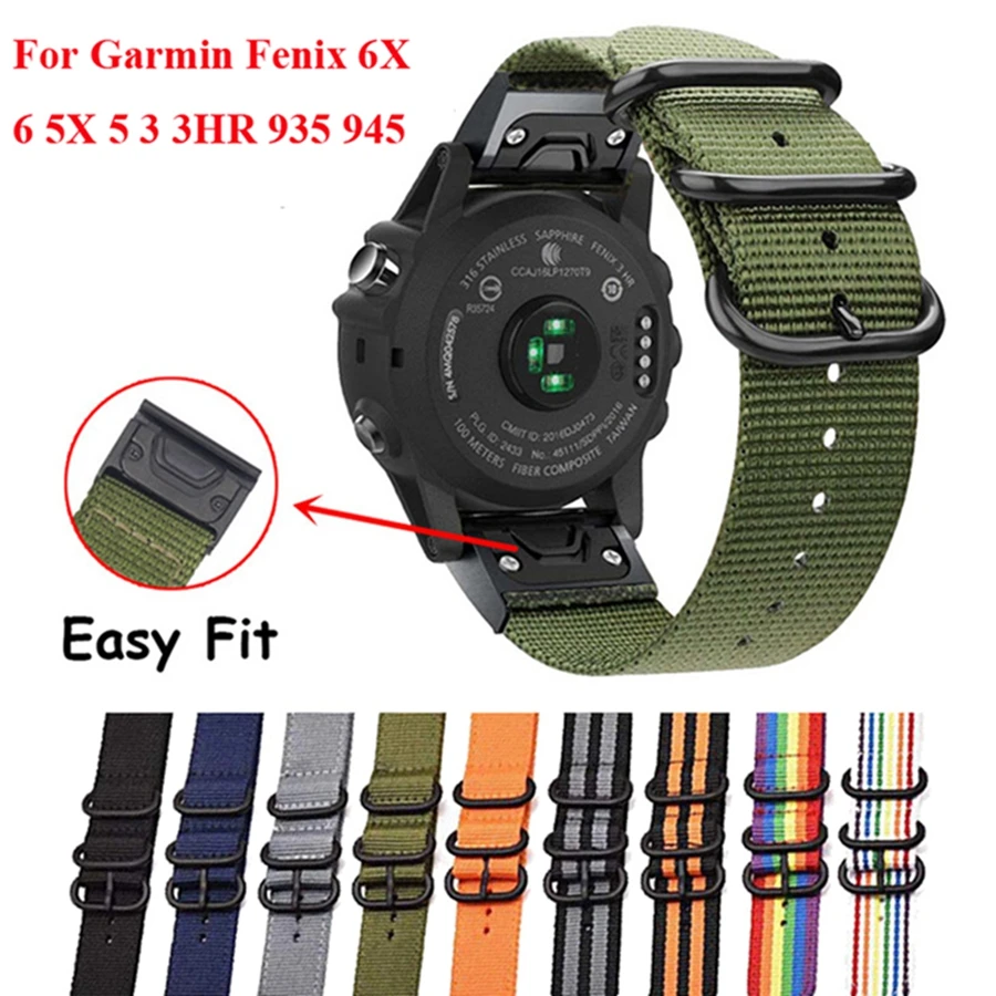 

Ремешок нейлоновый для смарт-часов Garmin Fenix 6X 6 Pro, 22/26 мм