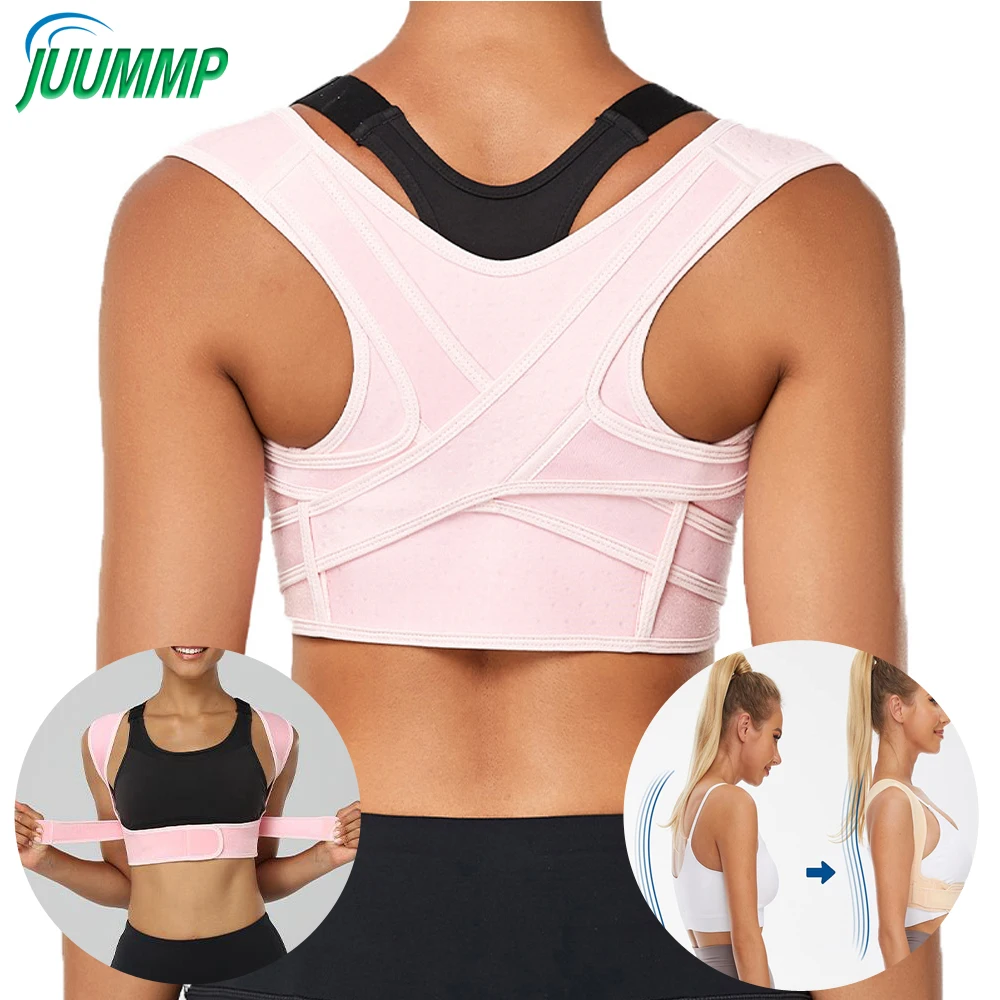 

JUUMMP 1Pcs Posture Corrector For Women & Men, Adjustable Upper Back Brace For Clavicle Support, Pain Relief From Neck, Shoulder