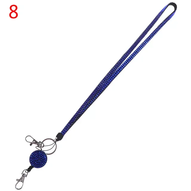 

2022NEW Pc Lanyard Crystal Rhinestone Mobile Phone Neck Strap Key Holder Rhinestone Lanyard Badge Reel