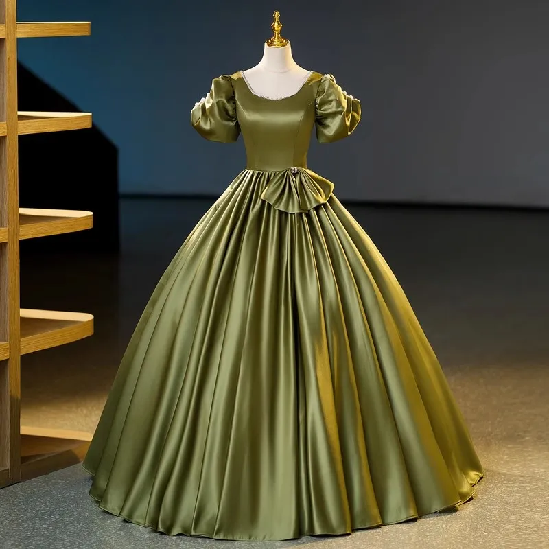 

Женское атласное платье с бантом Ashely Alsa, элегантное платье для выпускного вечера, с коротким рукавом, для девушек 16 лет, AA081