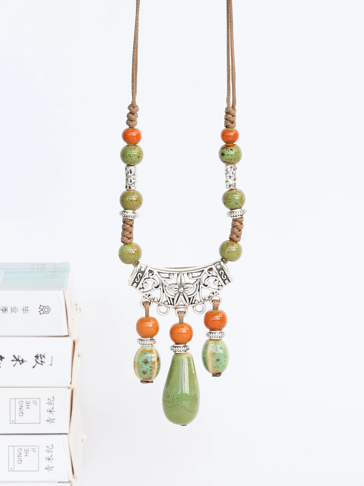 Древние аксессуары Sle керамическое ожерелье в этническом стиле фарфоровые