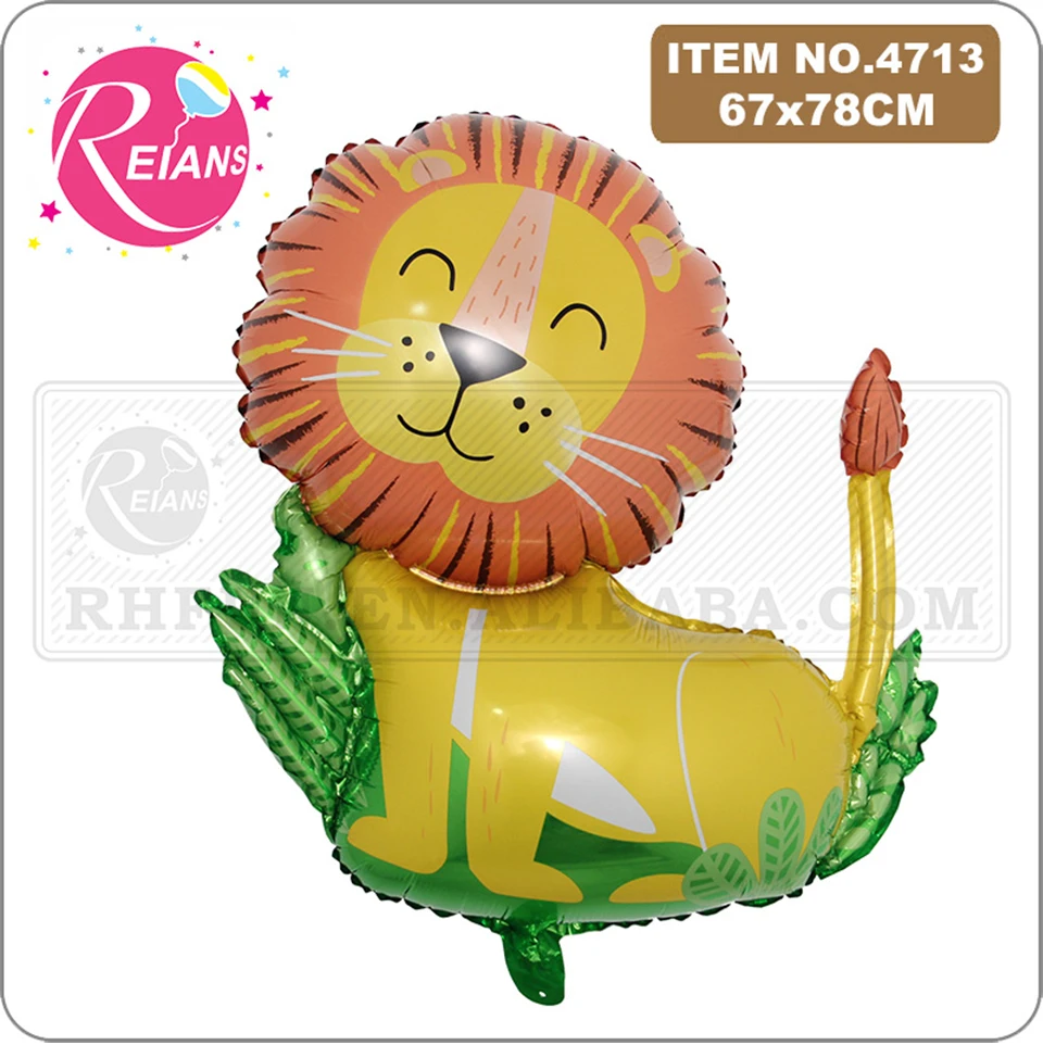 Постоянные воздушные шары из фольги с изображением льва и животных для детского