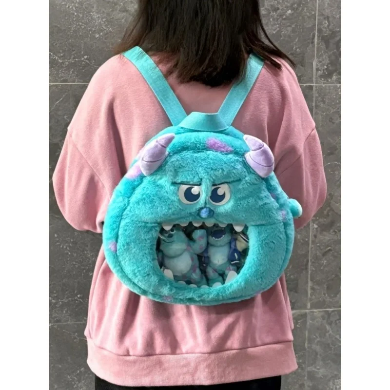 Disney Fury Monster Sullivan большой емкости прозрачный рюкзак сумка через плечо Crossbody