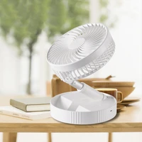 new folding electric fan usb charging wireless desktop household storage desktop retractable circulating floor fan mute natural