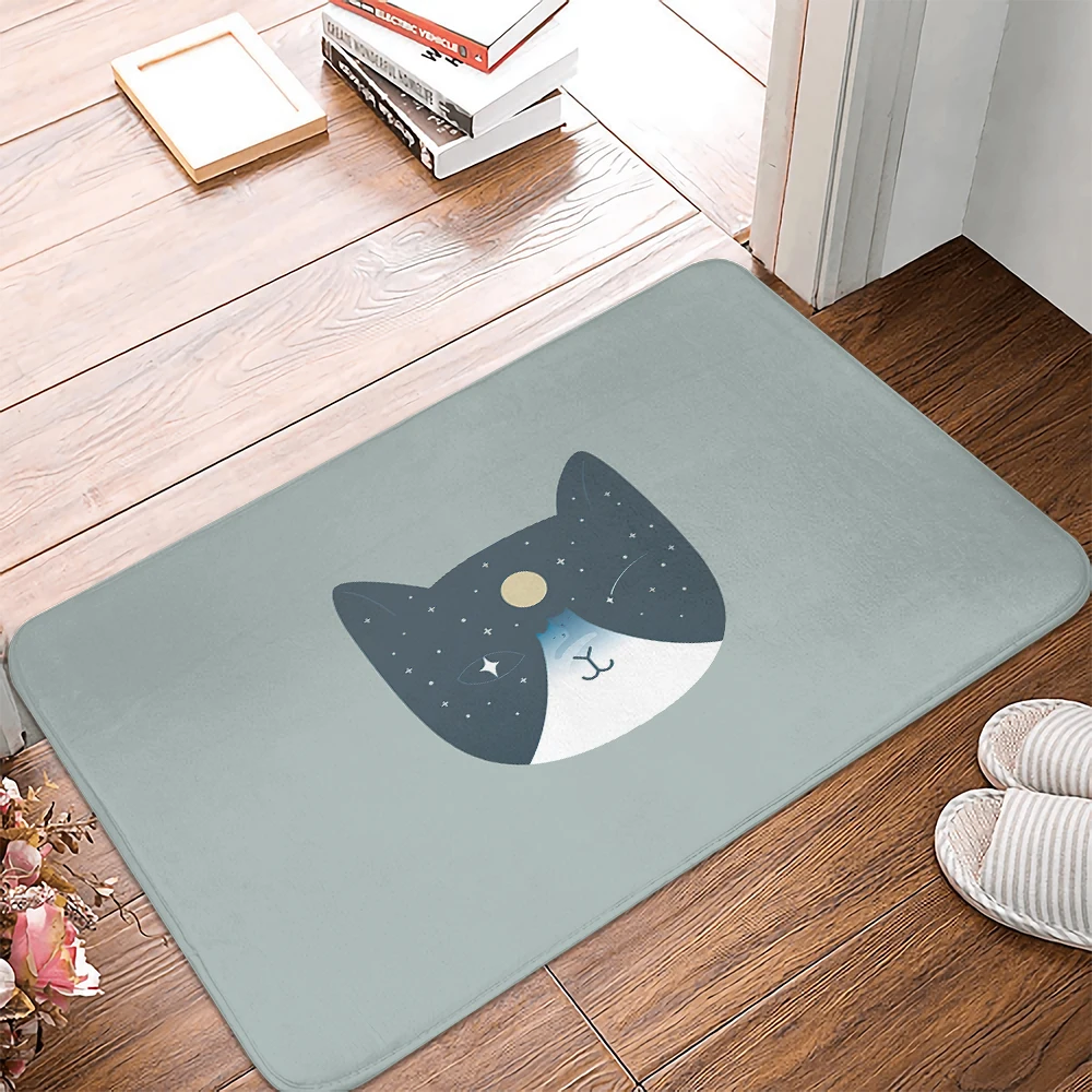 1 шт. Противоскользящий коврик для кухни с мультяшным забавным котом |
