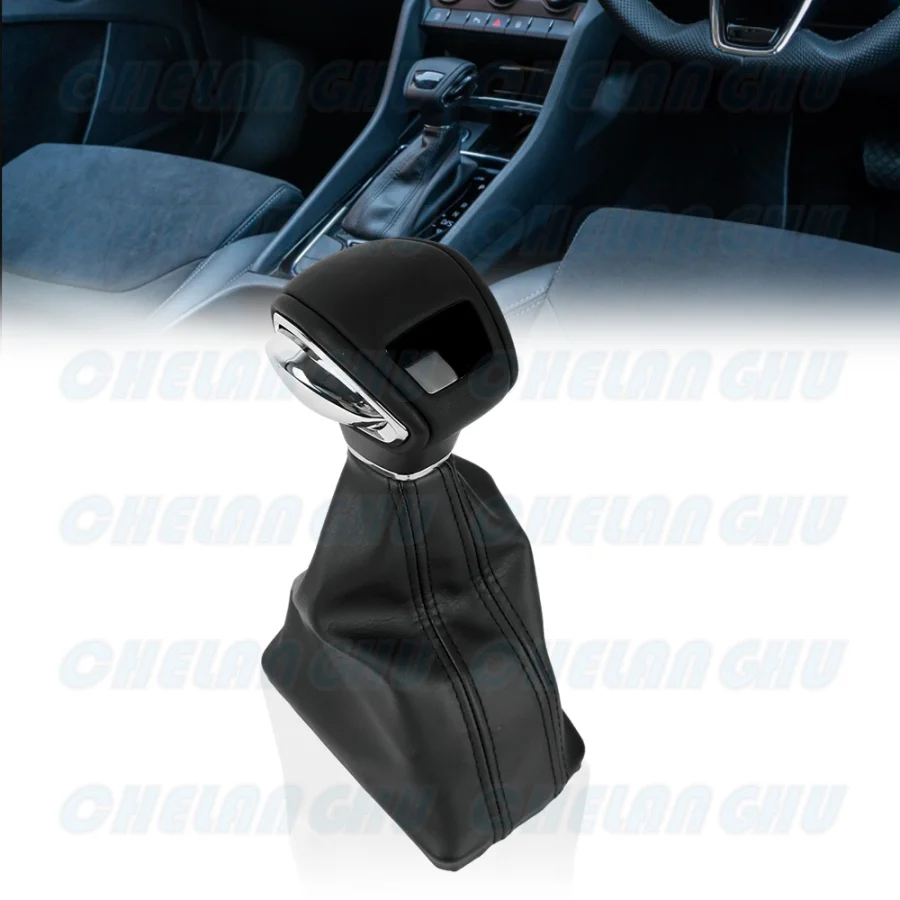 

Для Skoda karoq/Kodiaq DSG 2018 2019 2020 2021 2022 2023 2024 Автомобильные аксессуары Автоматическая ручка переключения передач + ботинок из искусственной кожи