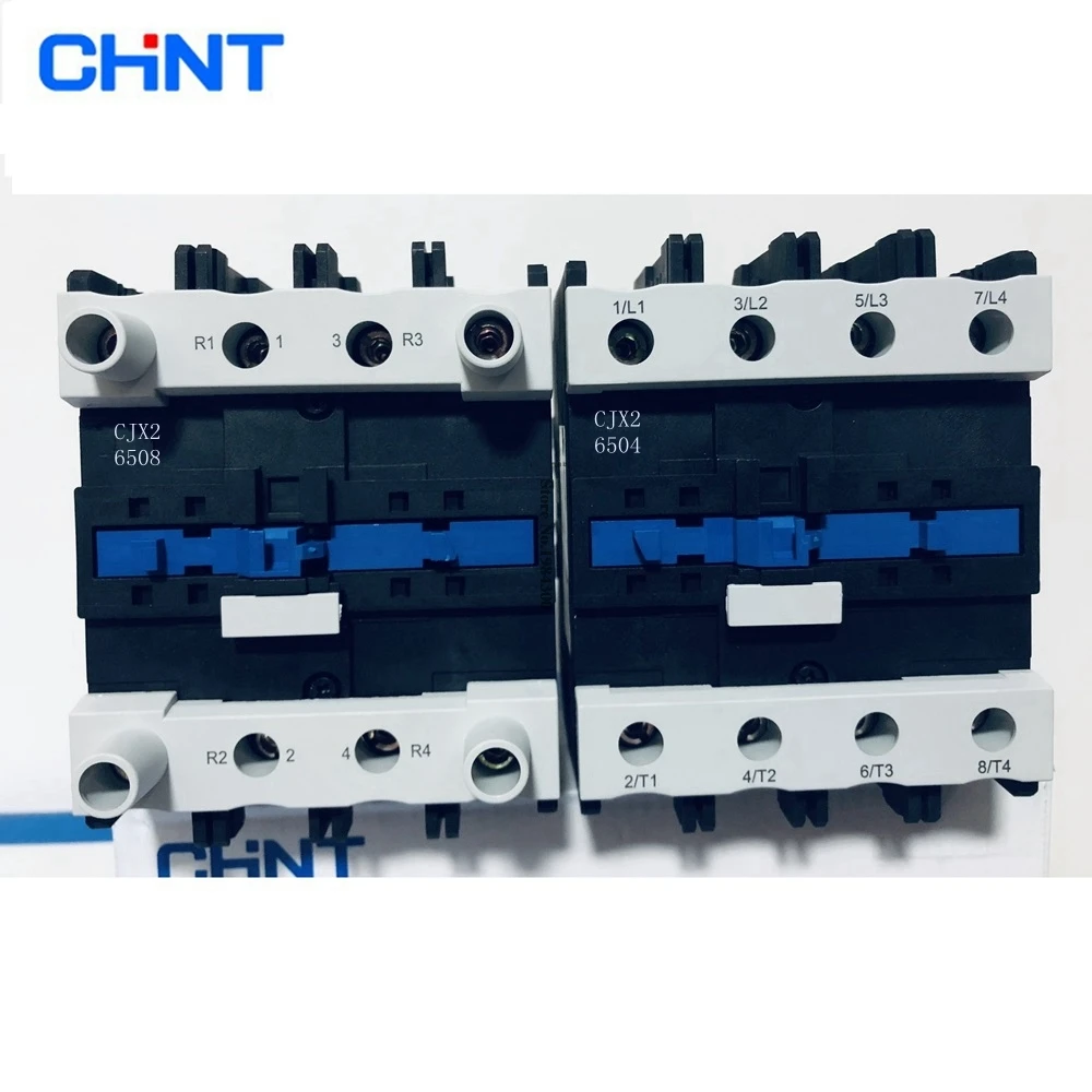 CHINT CJX2-6504 65A контактор переменного тока 4-полюсный 4NO 2NC 220 В 380 для монтажа на