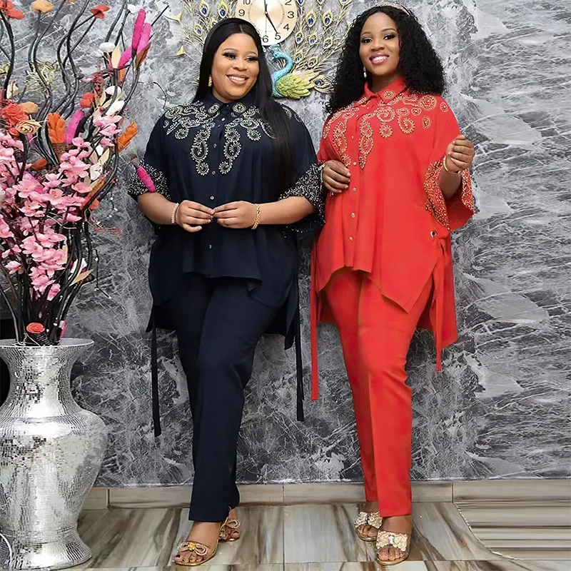 Одежда в африканском стиле для женщин на весну-лето комплект из 2 предметов: топ и