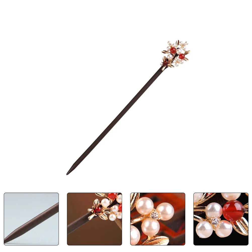 

1pc Chinese Style Traditional Exquisite Delicate Retro Hairpin Wood Hairpin Wooden Hair Fork
