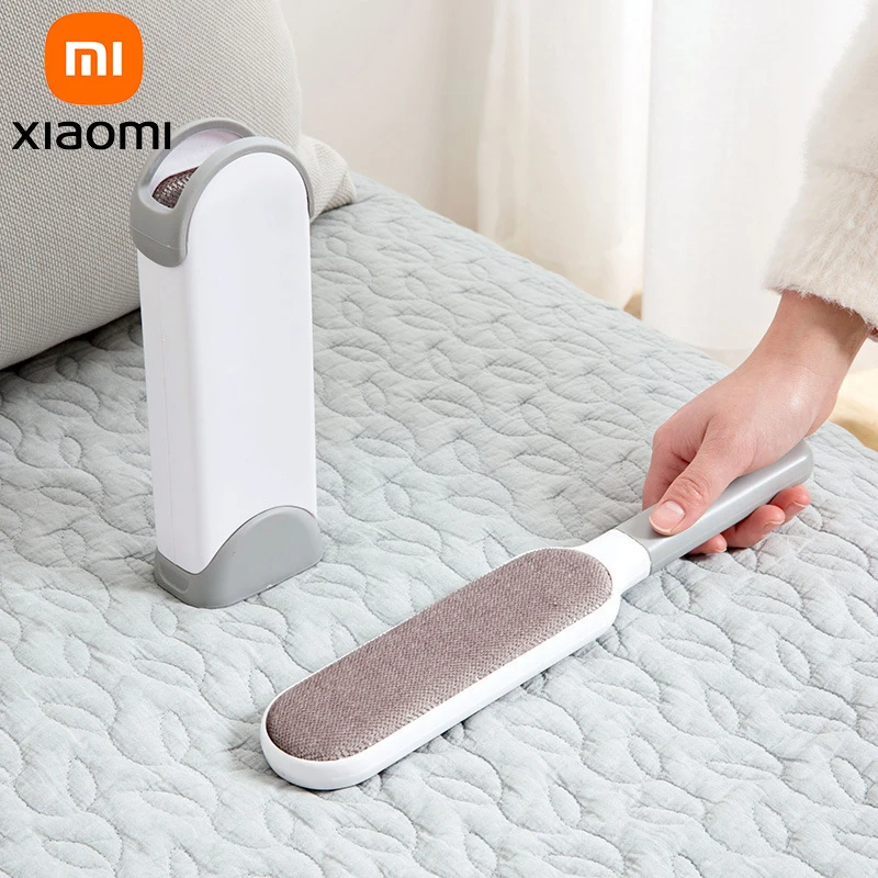

Xiaomi ручная двухсторонняя Электростатическая щетка для удаления волос, липкая щетка для одежды, портативный триммер для волос, подходит для ...