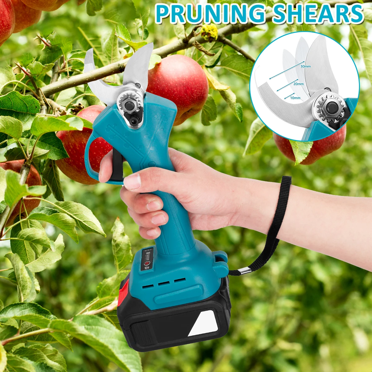 

Electric Pruning Shear Cordless Brushless Pruner Battery Powered Tree Branch Pruner Heavy-Duty Branches Scissor Tool 40mm Max 4