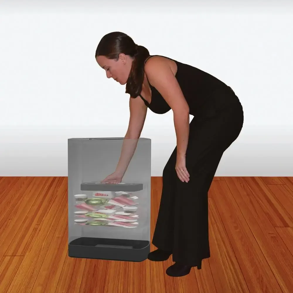 Ручной уборщик для мусора из нержавеющей стали 40 л может работать с ножной