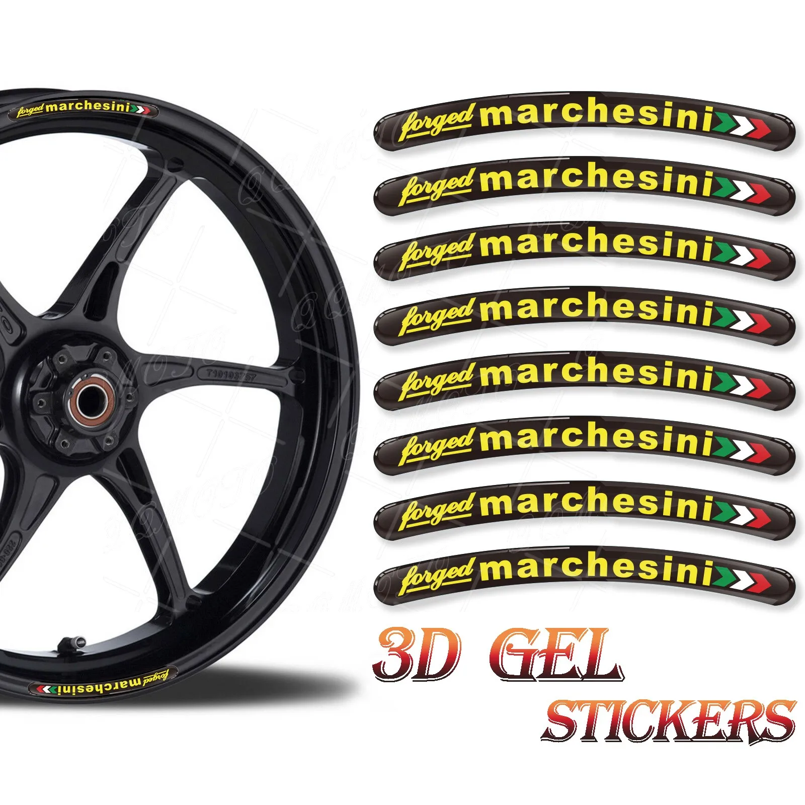 

3D гелевая наклейка на ступицу колеса мотоцикла, светоотражающая лента в полоску обода для REPSOL Benelli GSXR Ducati Marchesini OZ
