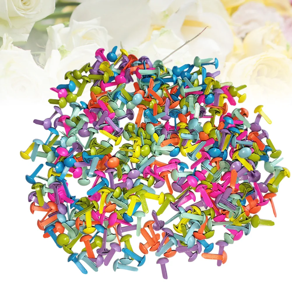 

Brads Paperfasteners Mini Scrapbooking Metal Round Crafts Brass Pastel Decorative Diy Crafting Multi Color Craft Assorted
