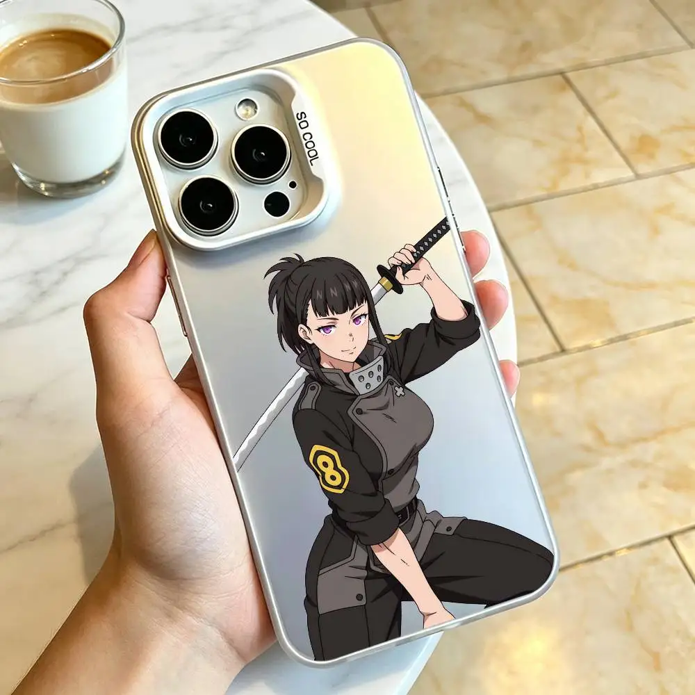 Фото Чехол для телефона Fire F-Force M-Maki Oze для iPhone 17, 16, 15, 14, 13, 12, 11 Plus, Pro Max, XS, цветной серебристо-черный. №4
