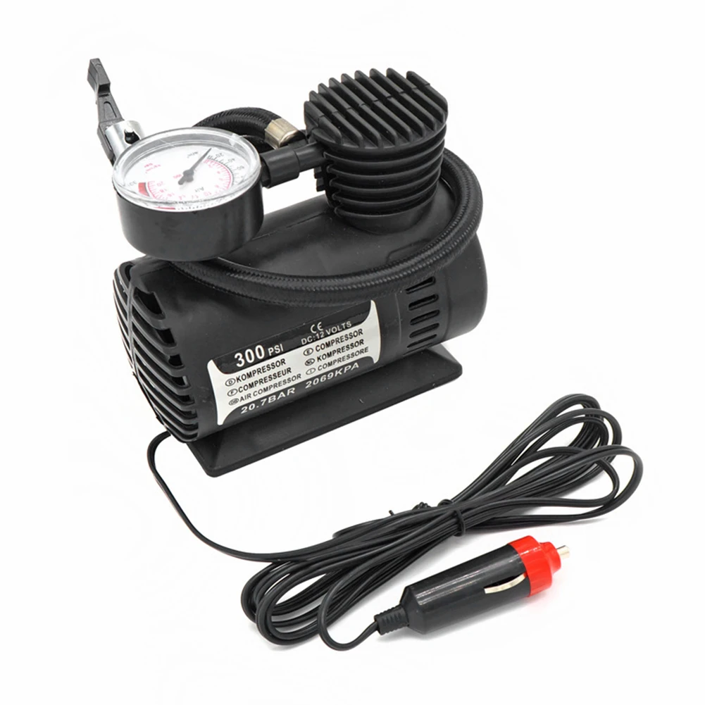 

Portable 300psi Car Mini Air Compressor Pump Automobile Tire Tyre Inflator Pump Reflective Cloth Bicycle Stickers Air pump
