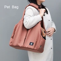 breathable soft pet carriers portable foldable bag cat dog carrier bags outgoing travel pets handbag with locking safety zippers