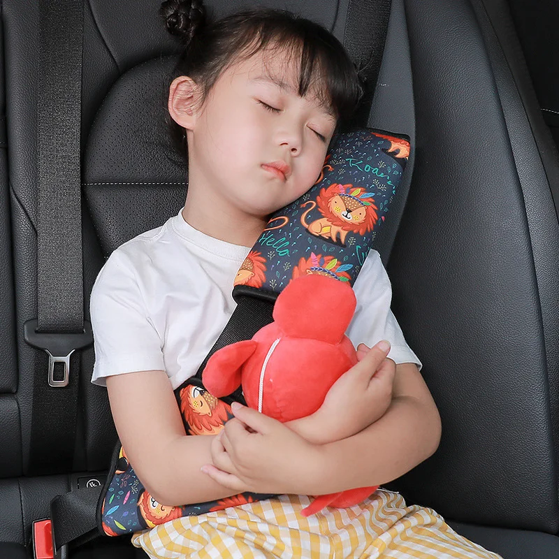 Car Seat Belt Adjustment Holder Seatbelt Padding Cover for Baby Child Kids Anti-Neck Safety Shoulder Positioner Shoulder Pad Set images - 6