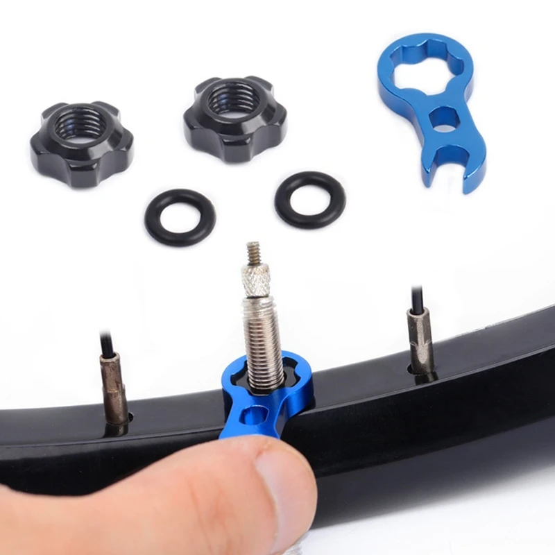 

1 комплект, гайка для вакуумного клапана велосипедной шины, гайки для внутренней трубки велосипеда, винты с уплотнительным кольцом и набор г...