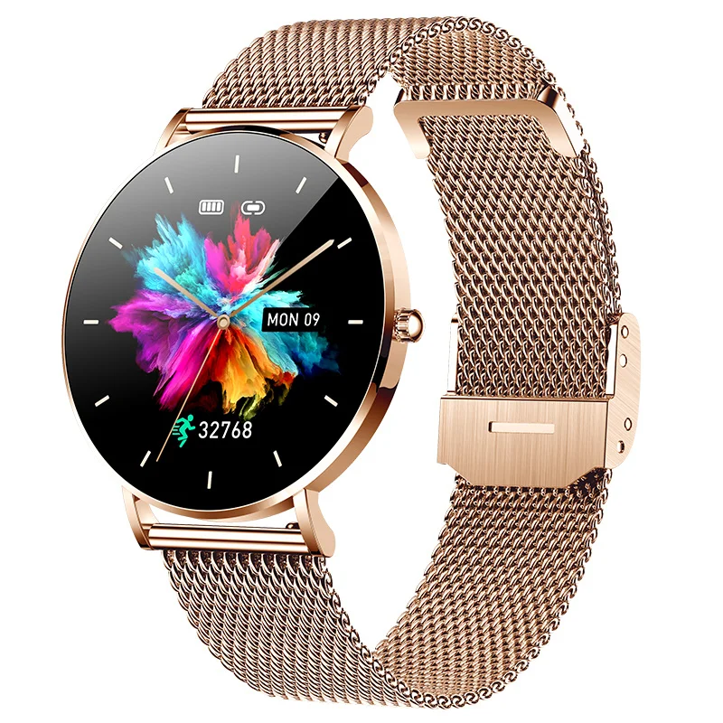 

2023 New Ultra Thin Smart Watch Women 1.36" AMOLED 360*360 HD Pixel Display Show Time Call Reminder Smartwatch Ladies Hot Sale