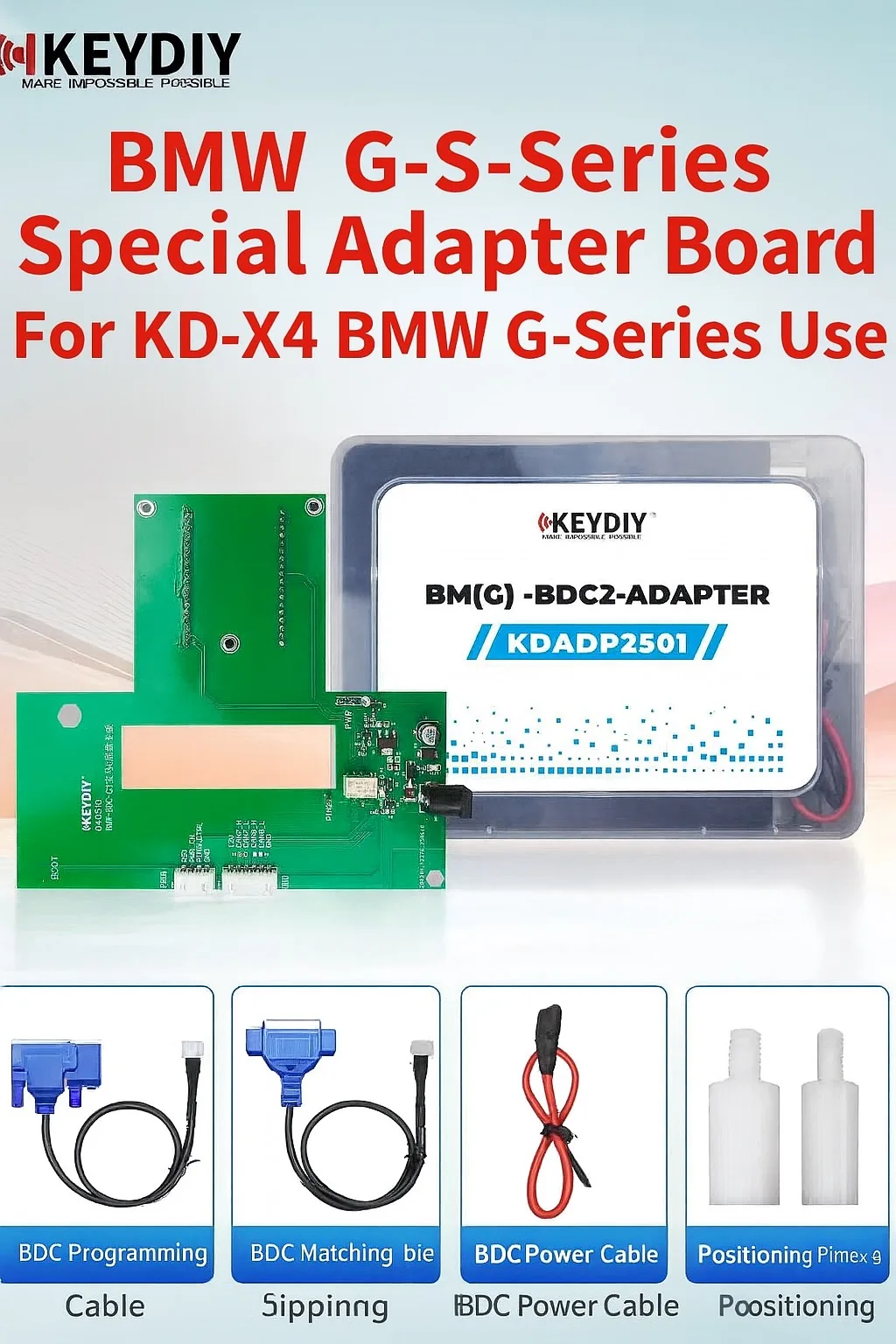 

Адаптер KEYDIY BDC2 для BMW серии G работает с KD-X4 для программирования ключей BMW серии G