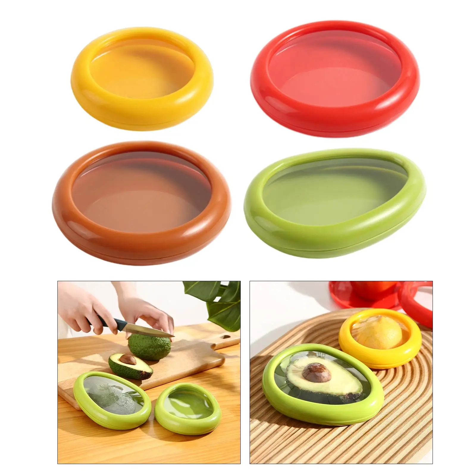 

4 Pieces Food Crisper Kitchen Accessories Set Premium Keep Fresh Unique Preservation Bowl Fruit Keeper for Home Use Pantry