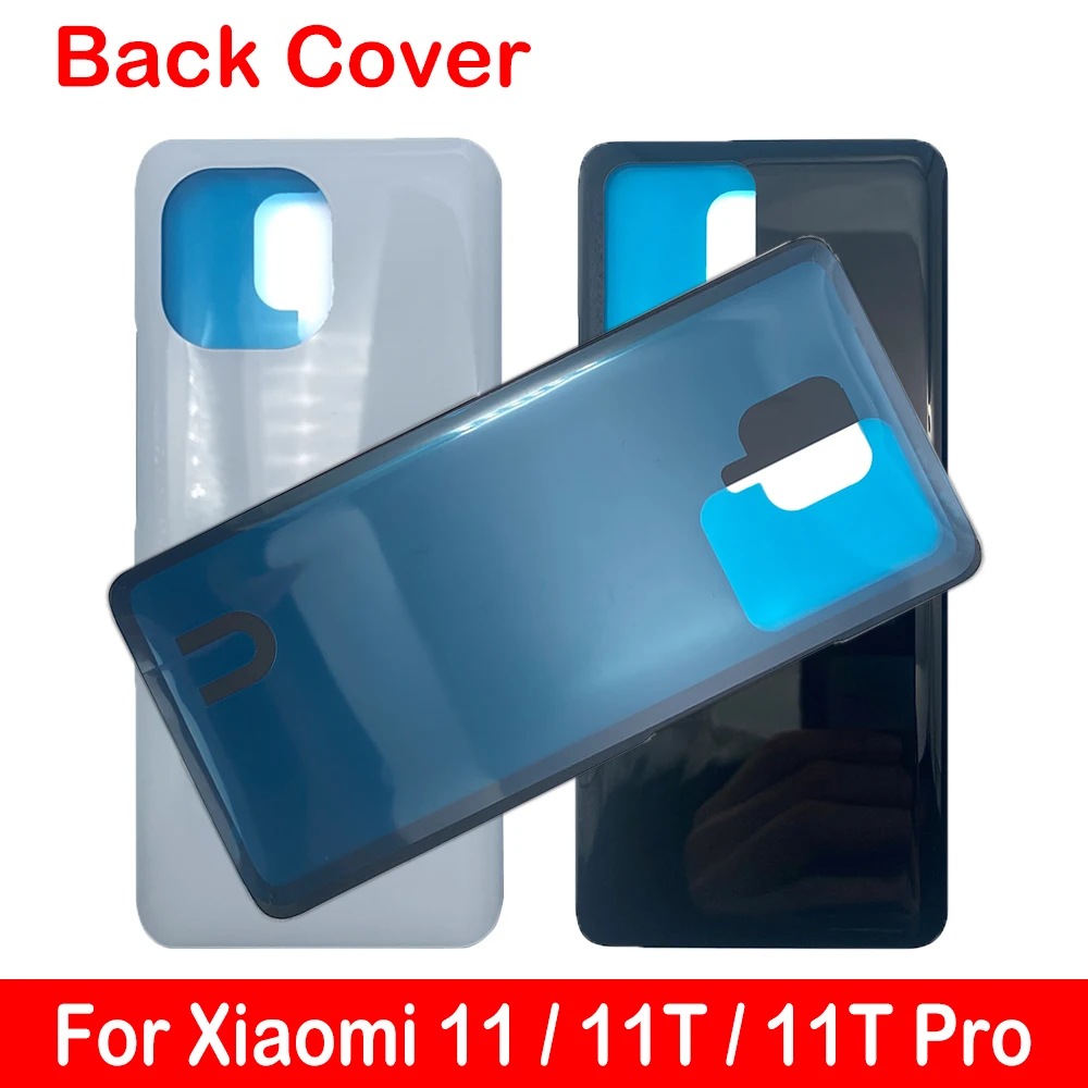 For Xiaomi Mi 11 11T Pro Battery Back Glass Cover Replacement For Xiaomi Mi11 Rear Door Housing Case Parts With Adhesive Sticker