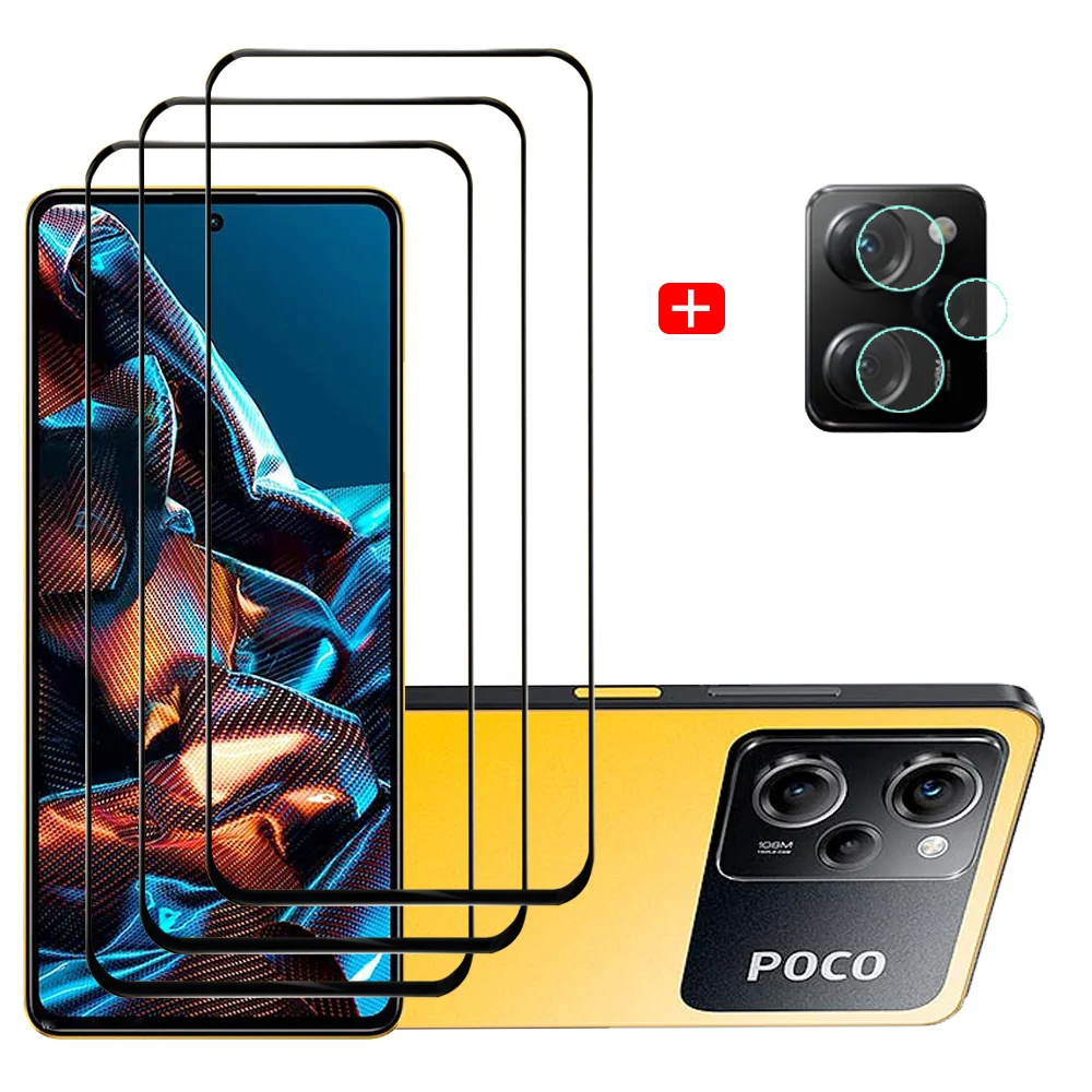 

Pelicula, Vidro For Xiaomi Poco F5 X5 Pro 5G Tempered Glass Poco X 5 X3 X4 Pro Screen Protector Poco X 5 Pro Cristal templado Poko X5Pro Clear Front Film Pocco F4 X4 GT PocoX5 Original Phone Film & Camera Protectors