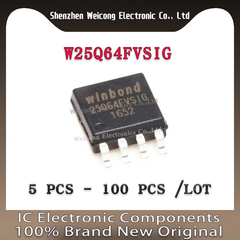 

New Original W25Q64 W25Q64FVSIG W25Q64FVSI W25Q64FVS W25Q64FV W25Q64F W25Q IC Chip SOP-8