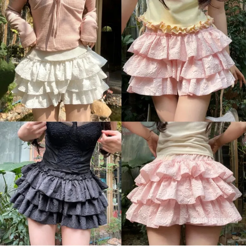 Милые японские универсальные модные Женские однотонные Мини-шорты Y2k в