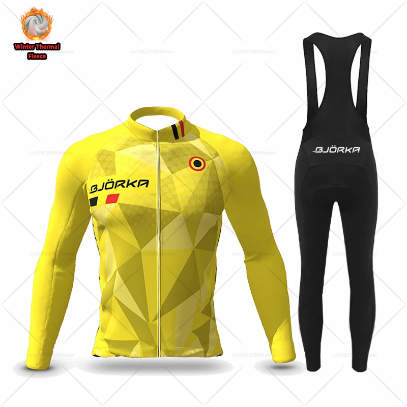 

2022 BJORKA зимний велосипедный комплект MTB Униформа с длинным рукавом Джерси велосипедная рубашка уличная термальная флисовая велосипедная одежда ropa ciclismo