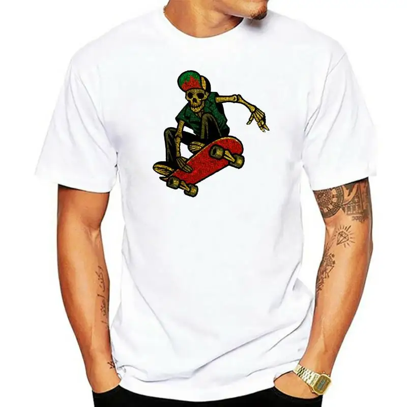 

Men t-shirt Skateboarding Skeleton Roller Skate Fans Gift tshirt Women t shirt