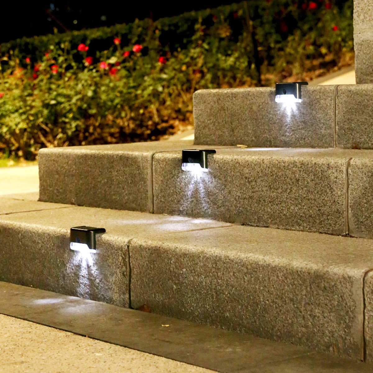 

Deck Lamp LED Solar Stair Lamp IP65 Waterproof Outdoor Garden Pathway Yard Patio Stairs Steps Fence Lamps Solar Night Light