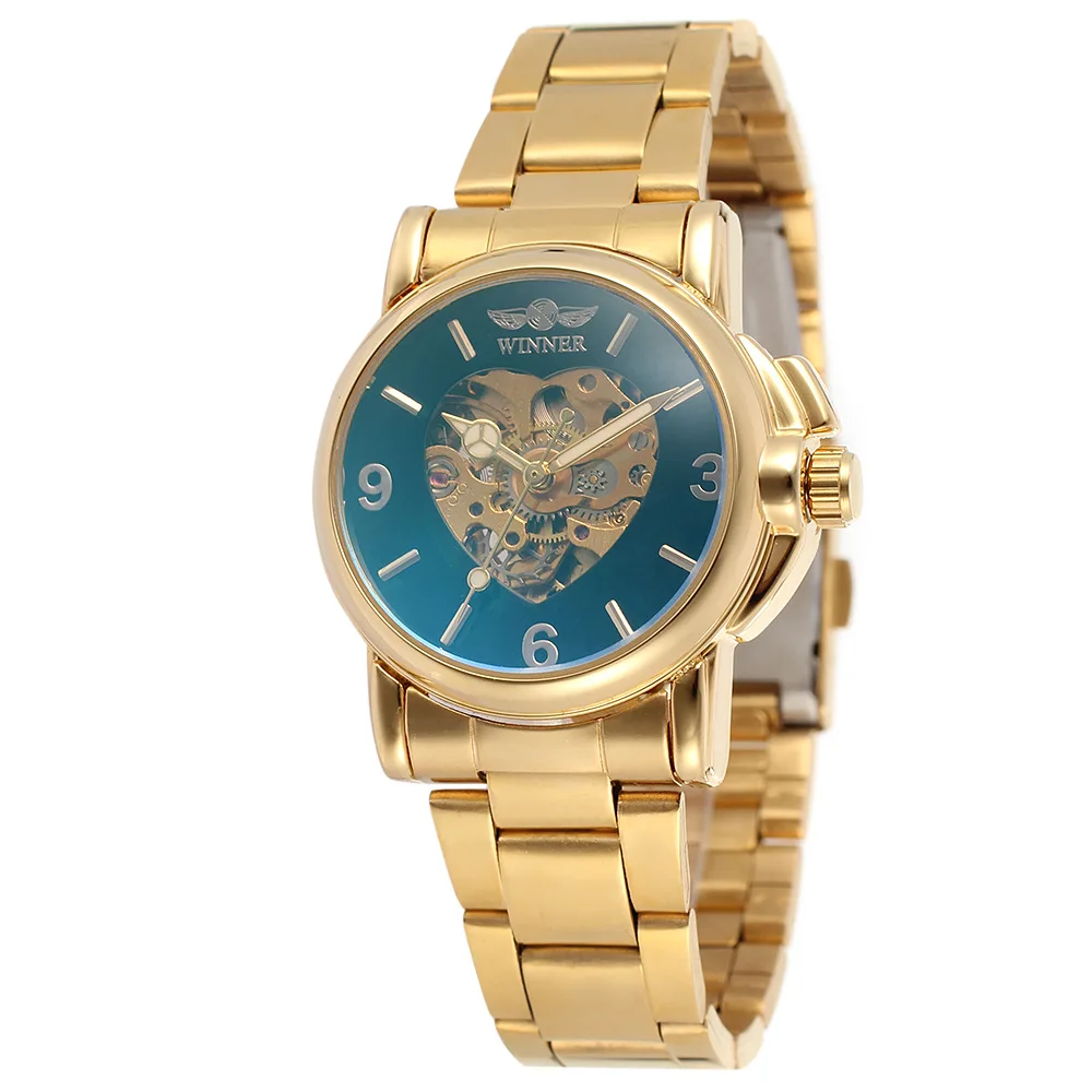 

Watches for Women WINNER Luxury Top Brand Mechanical Watch Ladies Fashion Stainless Steel Wrist Watches relogio feminino