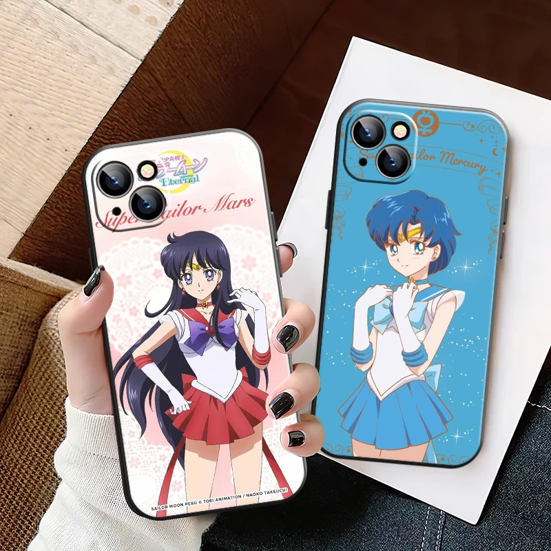 

Bandai Sailor Moon Anime Phone Case For iPhone 11 12 13 Pro MAX 6 6S 7 8 Plus X XS XR Mini SE 2020 Silicone Cover Carcasa Funda