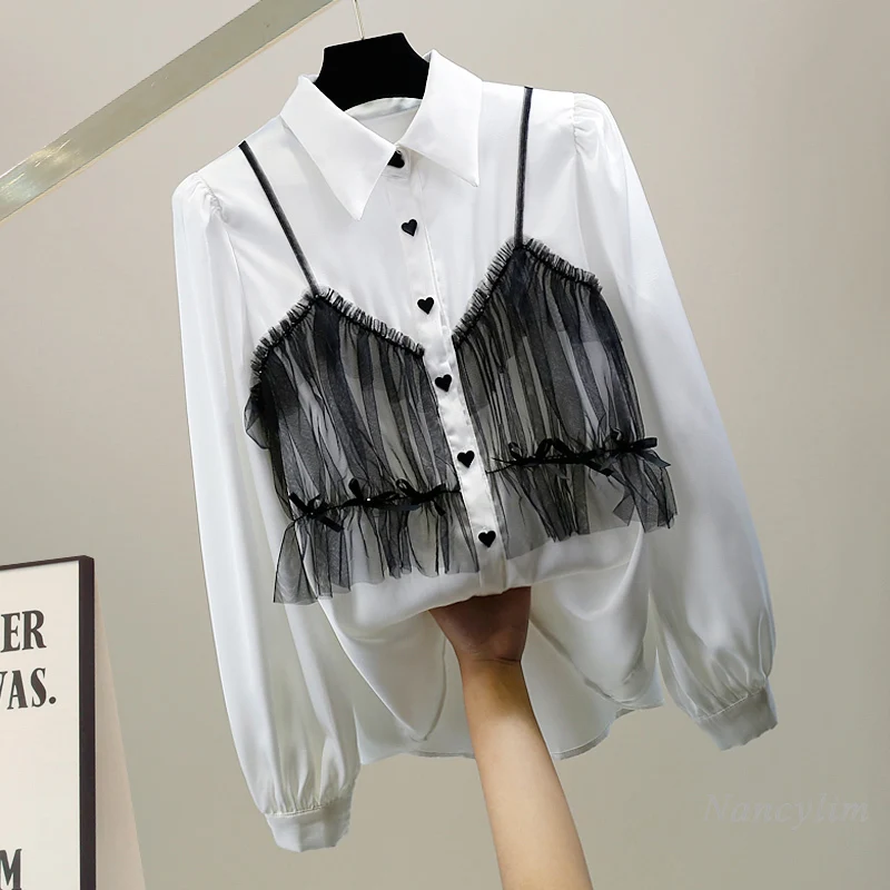 

Женская атласная блузка на пуговицах, блузка контрастных цветов в стиле пэчворк с длинным рукавом, весна-лето 2022