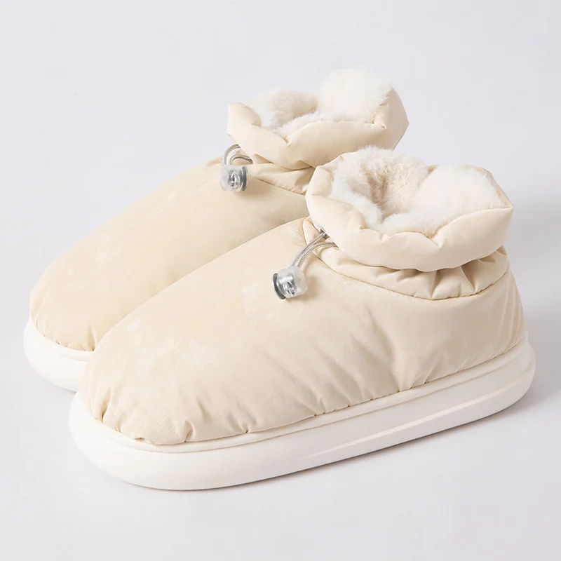 Man Women Winter Snow Boots Cotton Slippers Outside. Women Keep Warm Indoors Home Shoes 2023 Winter Household Couples Cotton