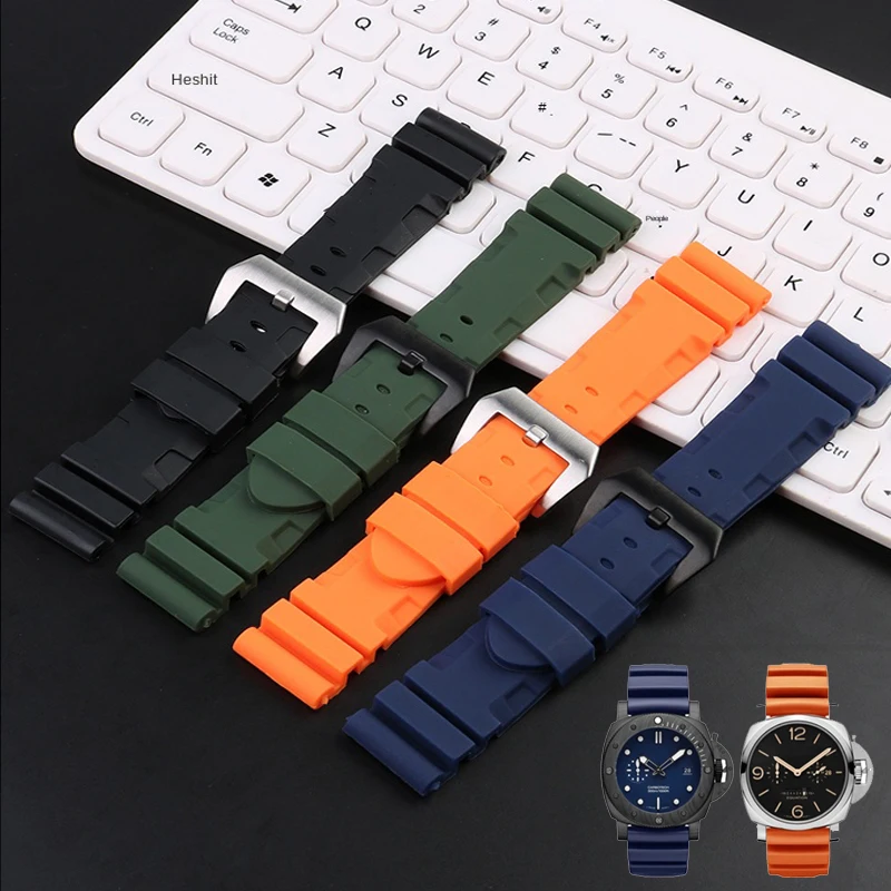 

Ремешок силиконовый для часов Panerai 111 441 386, 22 мм 24 мм