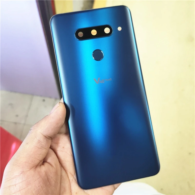Стеклянный корпус для LG V40 ThinQ V405QA7 V405UA V405TAB V405UA0 задняя крышка батарейного отсека