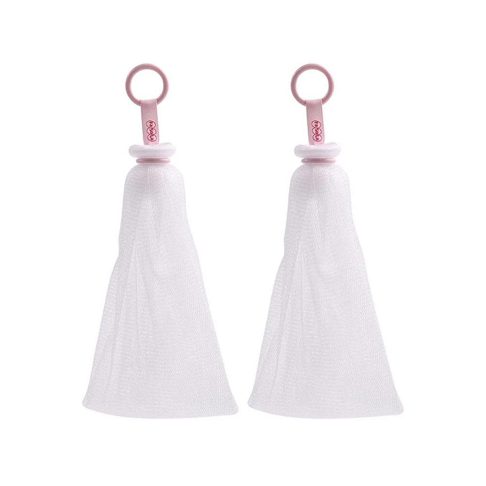 

2Pcs Bubble Foaming Mesh Bag Soap Saver Bag Facial Body Shower Cleaning Tools