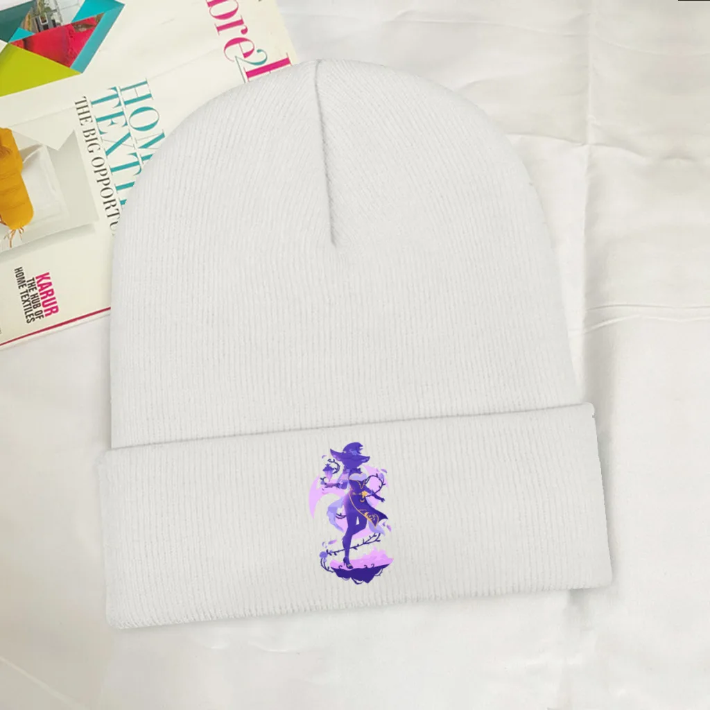 

Lisa Skullies Beanie Genshin Impact Online Role Playing Game Fashion Knitted Bonnet Adults Warm Cap Street Brimless Elastic Hats