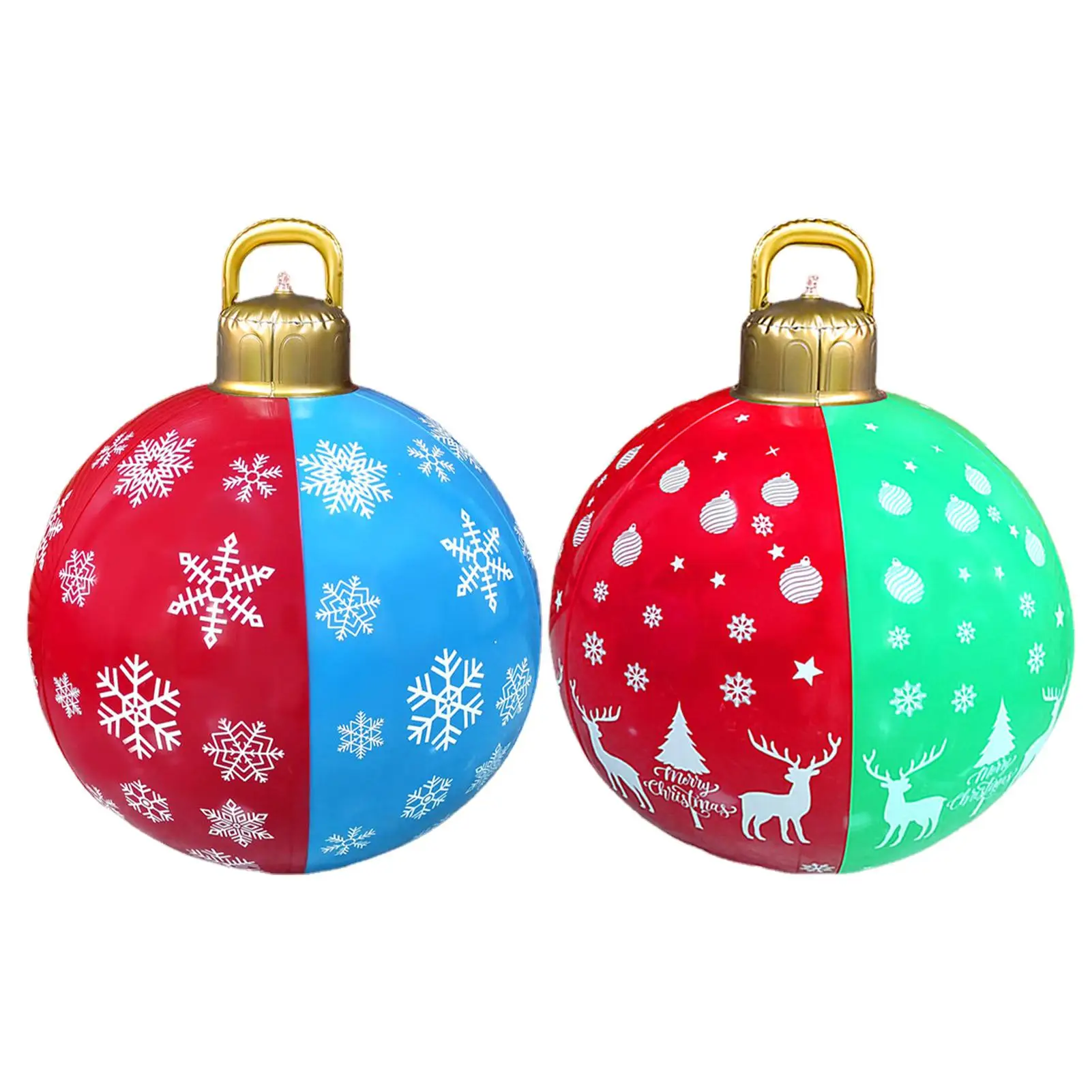 

Рождественские надувные шары 23,6 дюйма/60 см, большой надувной декоративный шар из ПВХ с подсветкой и дистанционным управлением, Рождественс...