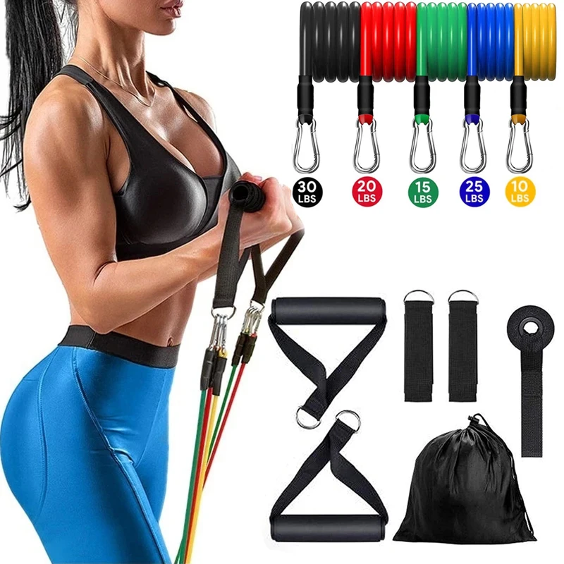 Exercise Strength Training Fitness Bands With Door Anchor Ha