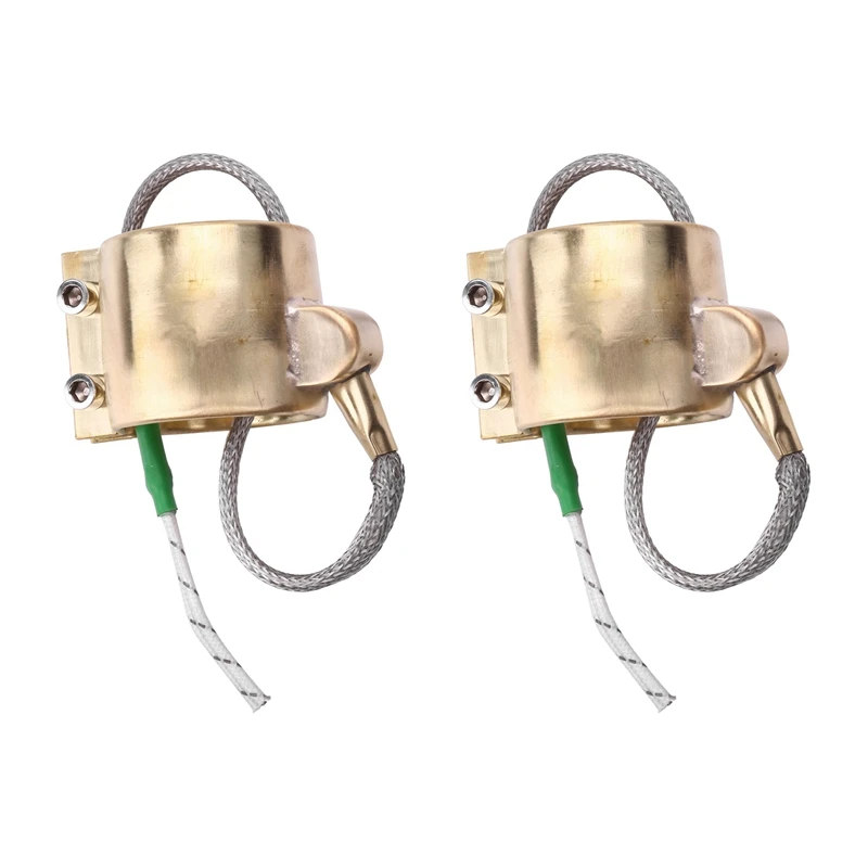 

2pcs 40X40mm 220V 220W Electric Brass Band Heater Copper Heating Ring